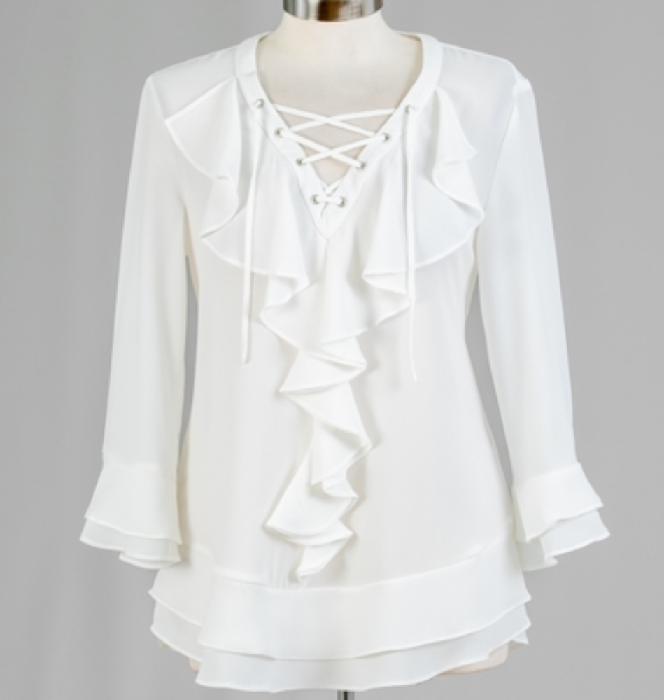 🎉Clearance🎉Long sleeve ruffle front top